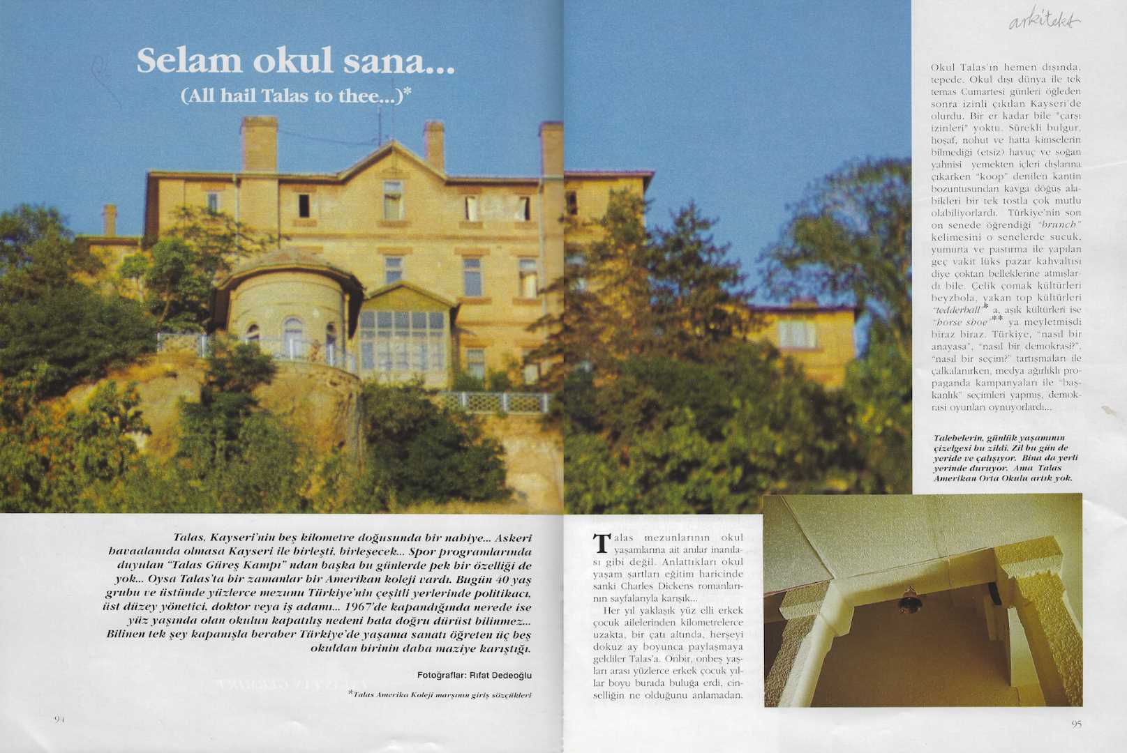 Arkitekt Dergisi – Selam Okul Sana